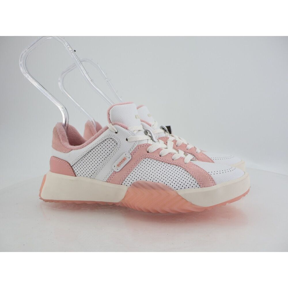 G/Fore Women’s 9.5 G112 Street Shoes Sneakers Pink & White Leather Lace Up